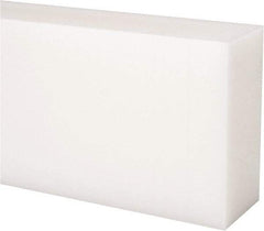 Made in USA - 4 Ft. Long x 3 Inch Wide x 1-1/2 Inch High, Acetal, Rectangular Plastic Bar - Natural - Apex Tool & Supply