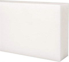 Made in USA - 1 Ft. Long x 4 Inch Wide x 1-1/2 Inch High, Acetal, Rectangular Plastic Bar - Natural - Apex Tool & Supply