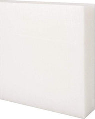 Made in USA - 4 Ft. Long x 6 Inch Wide x 1-1/2 Inch High, Acetal, Rectangular Plastic Bar - Natural - Apex Tool & Supply