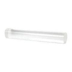 Made in USA - 1' Long, 2-1/2" Diam, Acrylic Plastic Rod - Clear - Apex Tool & Supply