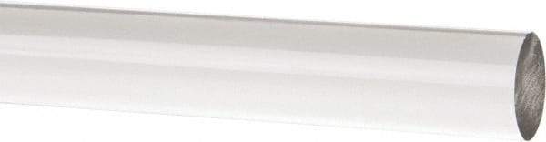 Made in USA - 4' Long, 3-1/2" Diam, Acrylic Plastic Rod - Clear - Apex Tool & Supply