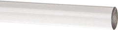 Made in USA - 2' Long, 3-1/2" Diam, Acrylic Plastic Rod - Clear - Apex Tool & Supply