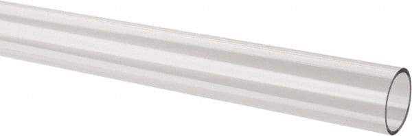 Made in USA - 1 Inch Outside Diameter x 6 Ft. Long, Plastic Round Tube - Acrylic - Apex Tool & Supply