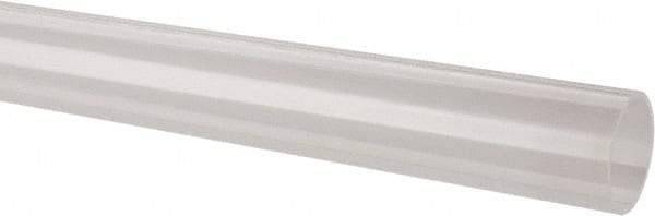 Made in USA - 1-1/4 Inch Outside Diameter x 6 Ft. Long, Plastic Round Tube - Acrylic - Apex Tool & Supply