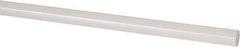 Made in USA - 4' Long, 3/8" Diam, PVDF Plastic Rod - White - Apex Tool & Supply
