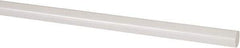 Made in USA - 8' Long, 3/8" Diam, PVDF Plastic Rod - White - Apex Tool & Supply