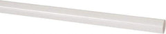 Made in USA - 4' Long, 1/2" Diam, PVDF Plastic Rod - White - Apex Tool & Supply