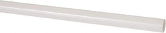 Made in USA - 8' Long, 1/2" Diam, PVDF Plastic Rod - White - Apex Tool & Supply