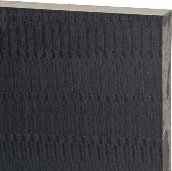 Made in USA - 1/2" Thick x 24" Wide x 2' Long, Noryl (PPO) Sheet - Black - Apex Tool & Supply