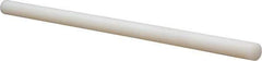 Made in USA - 5' Long, 5/8" Diam, Fiberglass Plastic Rod - White - Apex Tool & Supply
