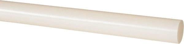 Made in USA - 2' Long, 3/4" Diam, Nylon 6/6 Plastic Rod - Natural (Color) - Apex Tool & Supply