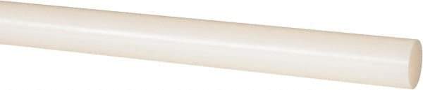 Made in USA - 2' Long, 7/8" Diam, Nylon 6/6 Plastic Rod - Natural (Color) - Apex Tool & Supply