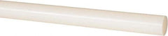 Made in USA - 2' Long, 7/8" Diam, Nylon 6/6 Plastic Rod - Natural (Color) - Apex Tool & Supply