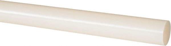 Made in USA - 4' Long, 7/8" Diam, Nylon 6/6 Plastic Rod - Natural (Color) - Apex Tool & Supply
