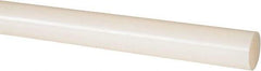 Made in USA - 4' Long, 7/8" Diam, Nylon 6/6 Plastic Rod - Natural (Color) - Apex Tool & Supply