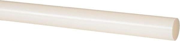 Made in USA - 8' Long, 7/8" Diam, Nylon 6/6 Plastic Rod - Natural (Color) - Apex Tool & Supply
