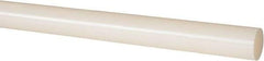 Made in USA - 2' Long, 1" Diam, Nylon 6/6 Plastic Rod - Natural (Color) - Apex Tool & Supply