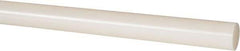 Made in USA - 4' Long, 1" Diam, Nylon 6/6 Plastic Rod - Natural (Color) - Apex Tool & Supply