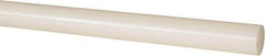 Made in USA - 8' Long, 1" Diam, Nylon 6/6 Plastic Rod - Natural (Color) - Apex Tool & Supply