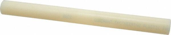 Made in USA - 1' Long, 1-1/8" Diam, Nylon 6/6 Plastic Rod - Natural (Color) - Apex Tool & Supply