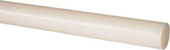 Made in USA - 8' Long, 1-1/8" Diam, Nylon 6/6 Plastic Rod - Natural (Color) - Apex Tool & Supply