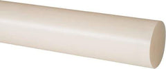 Made in USA - 2' Long, 1-3/8" Diam, Nylon 6/6 Plastic Rod - Natural (Color) - Apex Tool & Supply