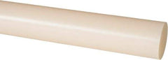 Made in USA - 1' Long, 1-1/2" Diam, Nylon 6/6 Plastic Rod - Natural (Color) - Apex Tool & Supply