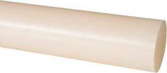 Made in USA - 4' Long, 1-3/4" Diam, Nylon 6/6 Plastic Rod - Natural (Color) - Apex Tool & Supply