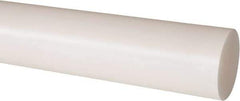 Made in USA - 1' Long, 1-7/8" Diam, Nylon 6/6 Plastic Rod - Natural (Color) - Apex Tool & Supply