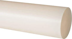 Made in USA - 2' Long, 1-7/8" Diam, Nylon 6/6 Plastic Rod - Natural (Color) - Apex Tool & Supply