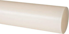Made in USA - 8' Long, 1-7/8" Diam, Nylon 6/6 Plastic Rod - Natural (Color) - Apex Tool & Supply