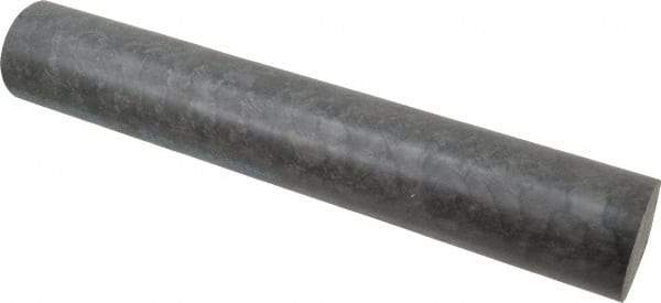 Made in USA - 1' Long, 2" Diam, Nylon 6/6 Plastic Rod - Black - Apex Tool & Supply