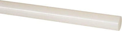 Made in USA - 5' Long, 4" Diam, Nylon 6/12 Plastic Rod - ±1/4" Length Tolerance, +1/4 - 0.000" Diam Tolerance, Rockwell R-114 Hardness, Natural (Color) - Apex Tool & Supply