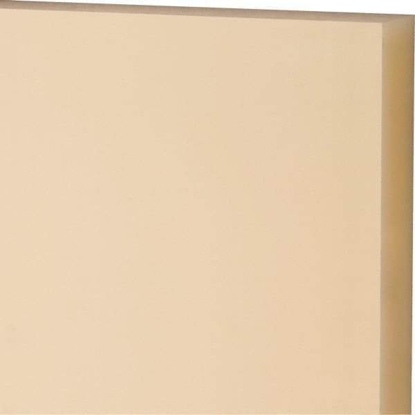 Made in USA - 1" Thick x 12" Wide x 1' Long, Nylon 6/6 Sheet - Natural - Apex Tool & Supply