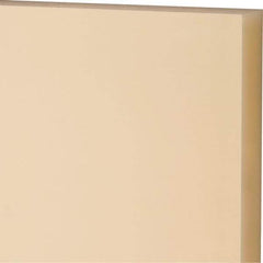 Made in USA - 1" Thick x 12" Wide x 1' Long, Nylon 6/6 Sheet - Natural - Apex Tool & Supply