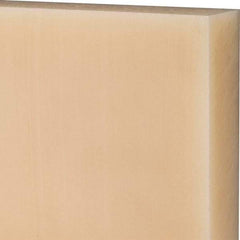 Made in USA - 1-1/2" Thick x 12" Wide x 1' Long, Nylon 6/6 Sheet - Natural - Apex Tool & Supply