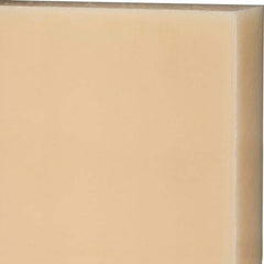 Made in USA - 2" Thick x 12" Wide x 1' Long, Nylon 6/6 Sheet - Natural - Apex Tool & Supply