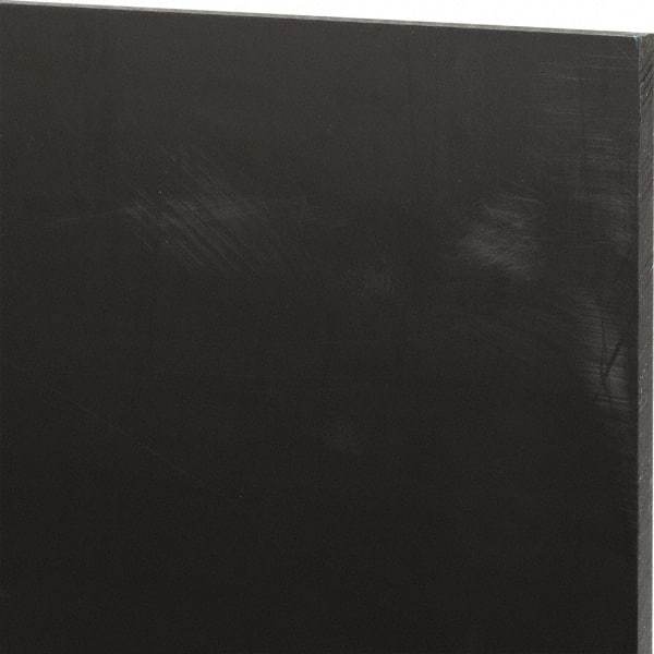 Made in USA - 1/4" Thick x 12" Wide x 1' Long, Nylon 6/6 (MDS-Filled) Sheet - Black - Apex Tool & Supply