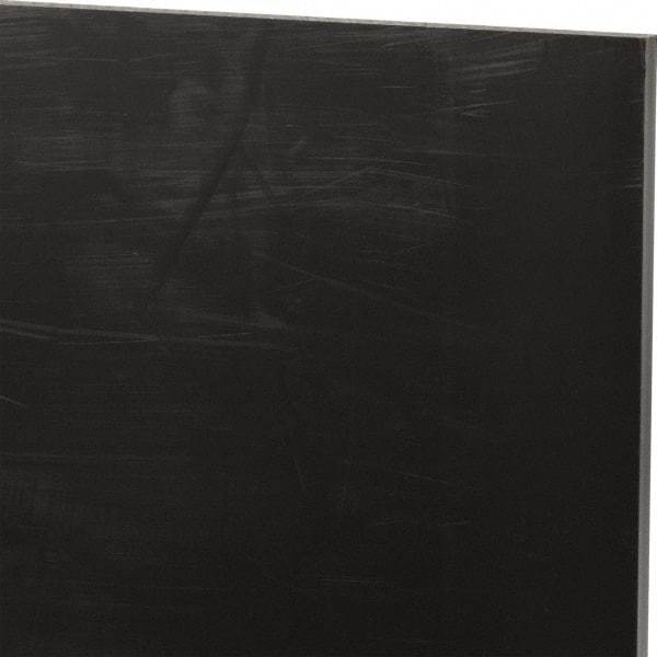 Made in USA - 1/4" Thick x 12" Wide x 2' Long, Nylon 6/6 (MDS-Filled) Sheet - Black - Apex Tool & Supply