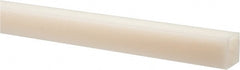 Made in USA - 2' x 1/4" x 1/4" Natural (Color) Nylon 6/6 Square Bar - Apex Tool & Supply