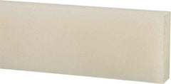 Made in USA - 4 Ft. Long x 1 Inch Wide x 1/4 Inch High, Nylon, Rectangular Plastic Bar - Natural - Apex Tool & Supply
