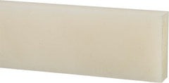 Made in USA - 1' x 3" x 1/2" Natural (Color) Nylon 6/6 Rectangular Bar - Apex Tool & Supply