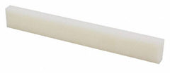 Made in USA - 2' x 2" x 3/4" Natural (Color) Nylon 6/6 Rectangular Bar - Apex Tool & Supply