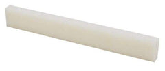 Made in USA - 4 Ft. Long x 1-1/2 Inch Wide x 5/8 Inch High, Nylon, Rectangular Plastic Bar - Natural - Apex Tool & Supply