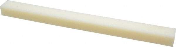 Made in USA - 1 Ft. Long x 1 Inch Wide x 3/4 Inch High, Nylon, Rectangular Plastic Bar - Natural - Apex Tool & Supply
