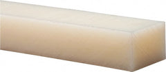 Made in USA - 4' x 3" x 1-1/2" Natural (Color) Nylon 6/6 Rectangular Bar - Apex Tool & Supply