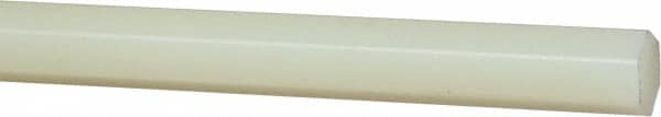 Made in USA - 4' x 3/8" Natural (Color) Nylon 6/6 Hexagonal Bar - Apex Tool & Supply