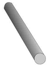 Made in USA - 8' Long, 1-1/2" Diam, PVDF Plastic Rod - White - Apex Tool & Supply