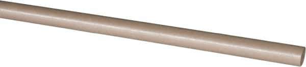 Made in USA - 8' Long, 3/8" Diam, PEEK Plastic Rod - Thermoplastic - Apex Tool & Supply