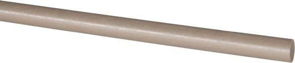 Made in USA - 8' Long, 1/2" Diam, PEEK Plastic Rod - Thermoplastic - Apex Tool & Supply